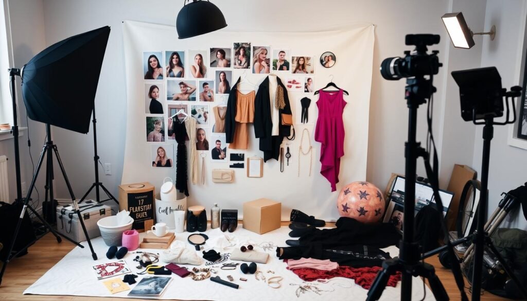 Behind the scenes of planning a 17th birthday photoshoot with mood board and props Behind the scenes of planning a 17th birthday photoshoot with mood board and props