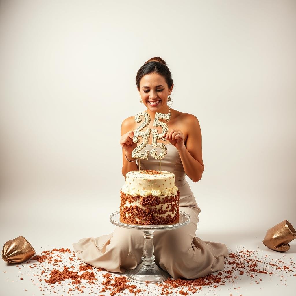 Cake smash 25th birthday photoshoot adult version Cake smash 25th birthday photoshoot adult version