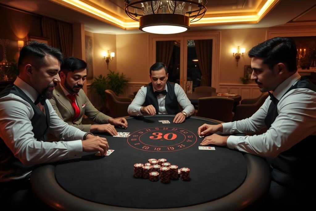 Casino night themed 30th birthday party