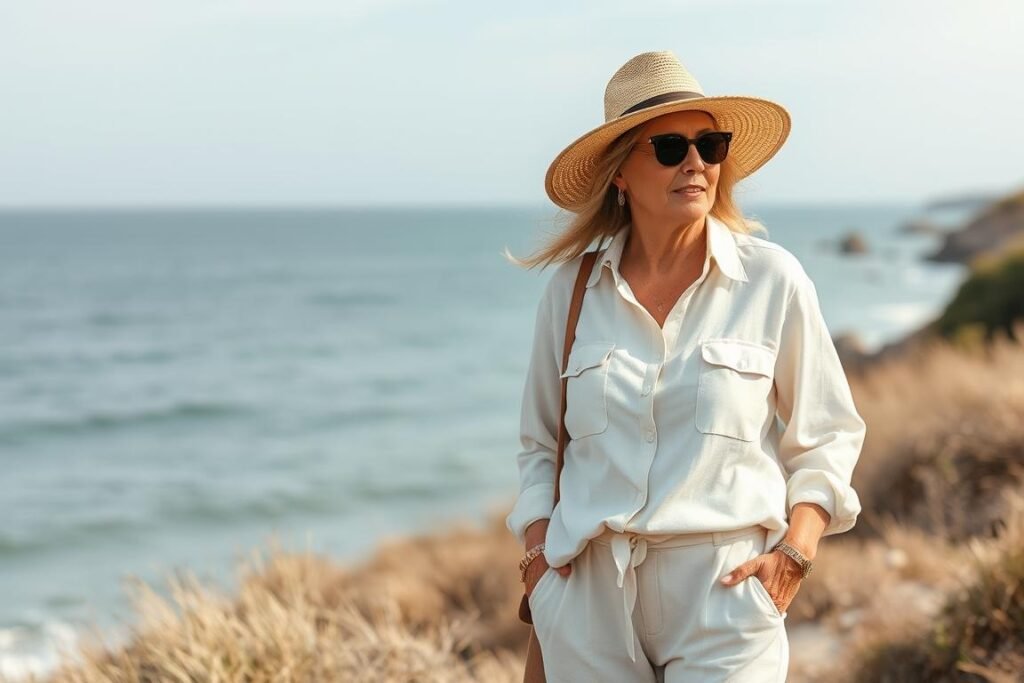 Coastal grandmother style for 22nd birthday