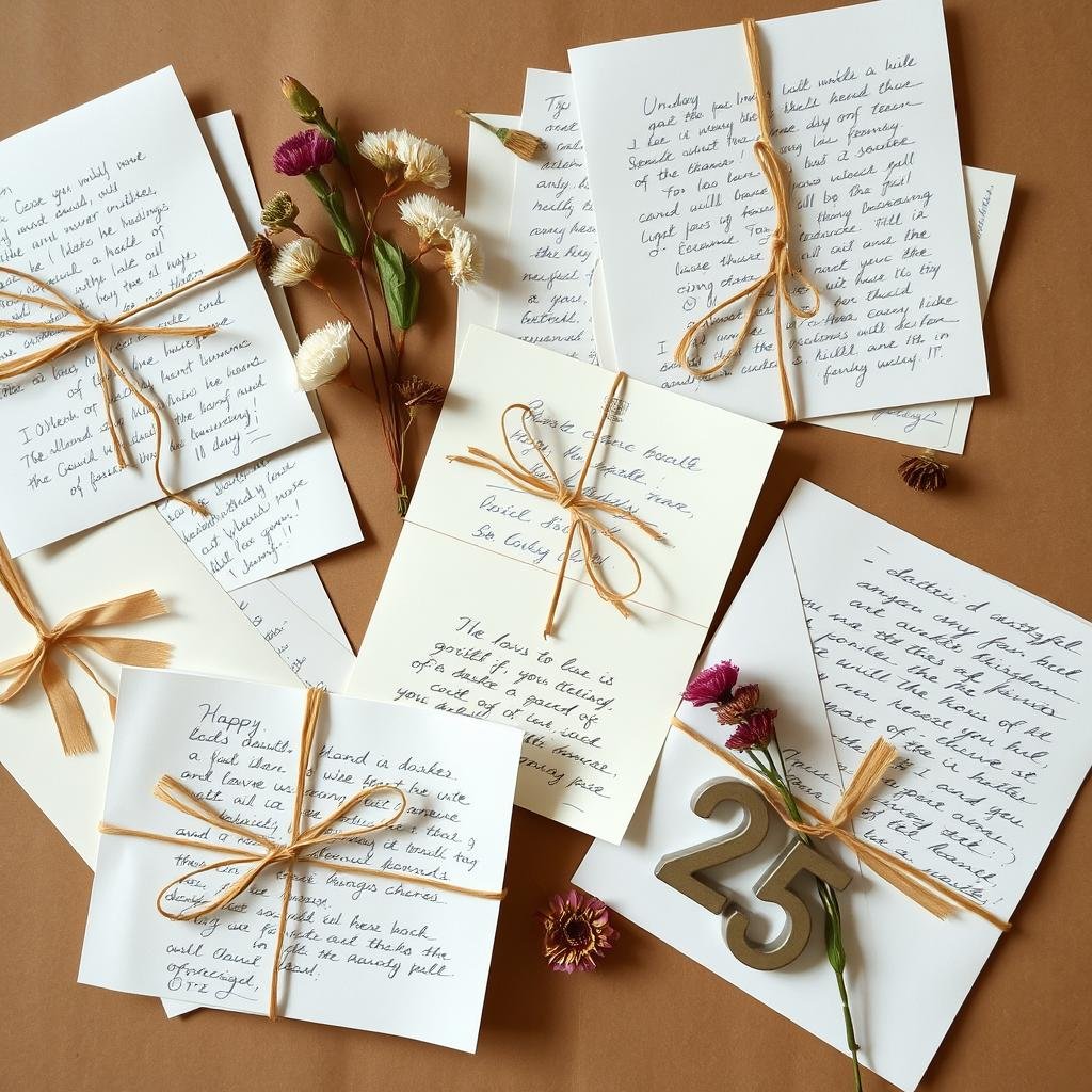 Collection of handwritten birthday letters from loved ones