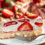 Strawberry Shortcake Cheesecake: The Ultimate Pinterest-Worthy Dessert Completed strawberry shortcake cheesecake with layers of cake, cheesecake, and fresh strawberries topped with cookie crumble