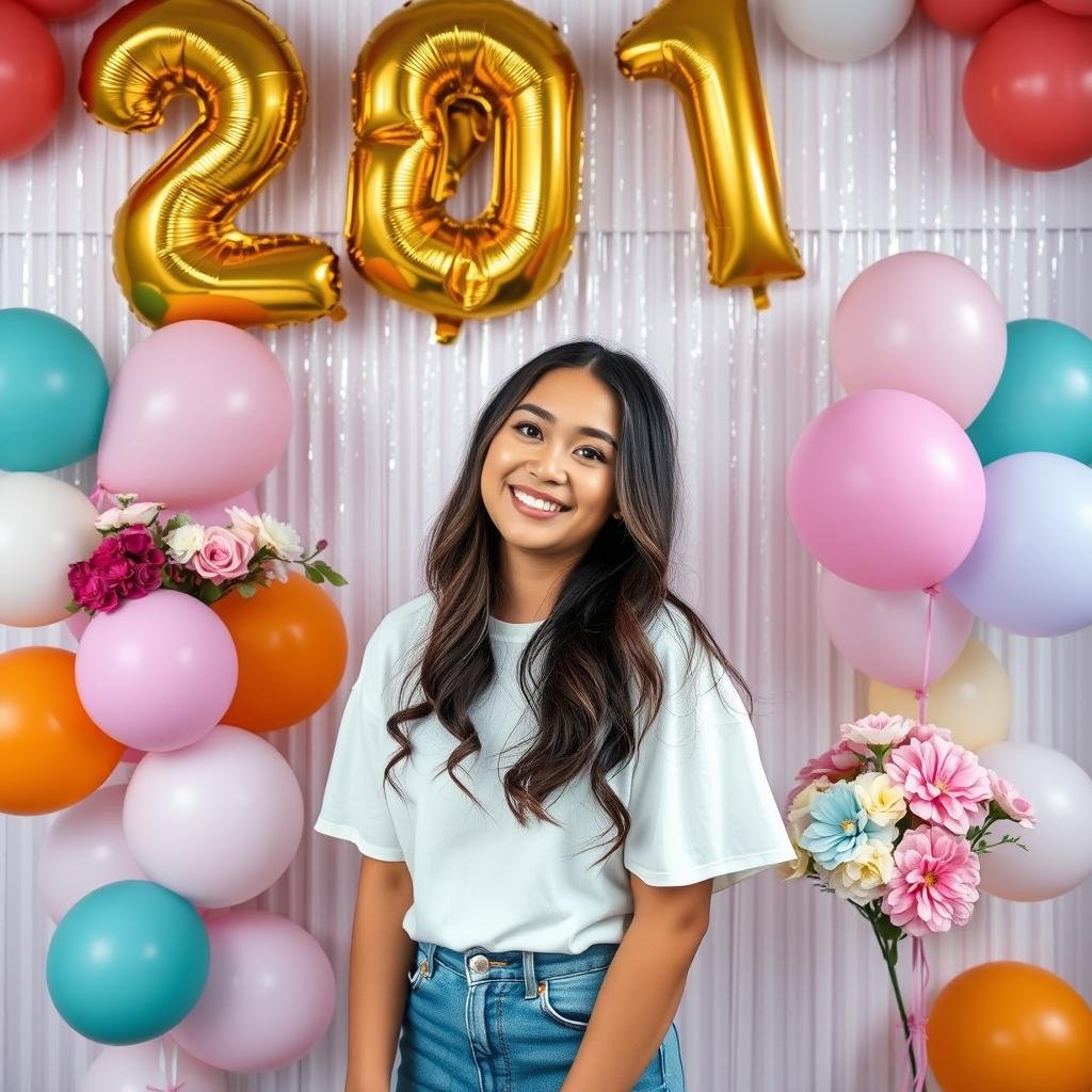 Creative balloon styling for a 20th birthday photoshoot Creative balloon styling for a 20th birthday photoshoot