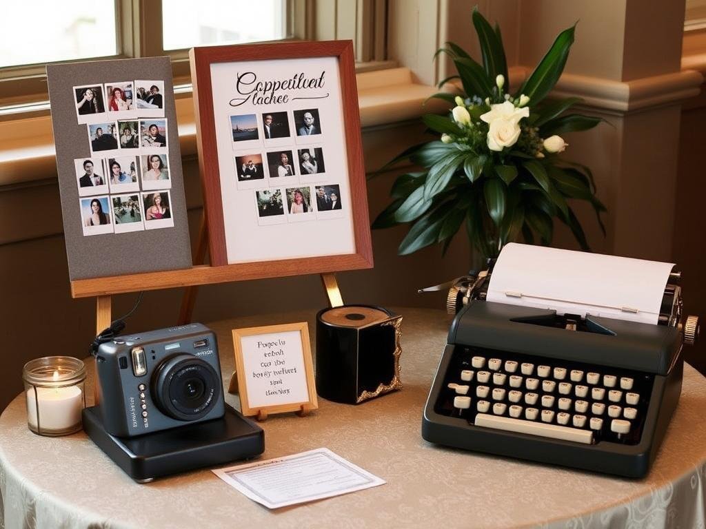 Creative interactive guest book alternative with aesthetic presentation