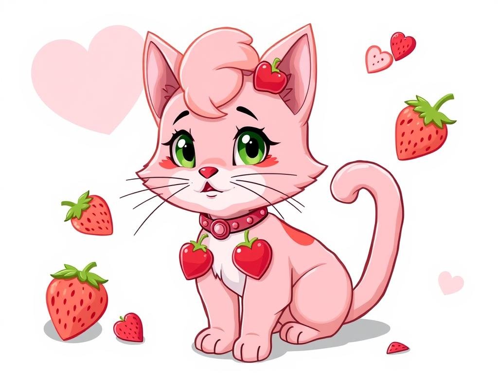 Custard the cat, Strawberry Shortcake's pet Custard the cat, Strawberry Shortcake's pet