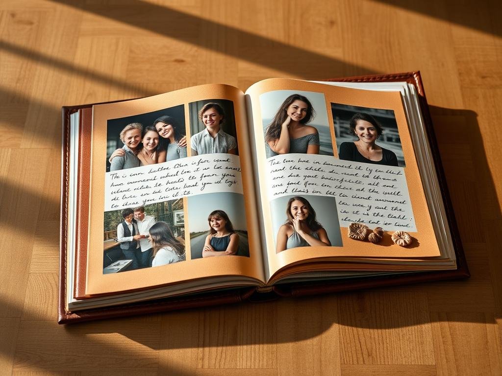 Custom photo album with 25 years of memories