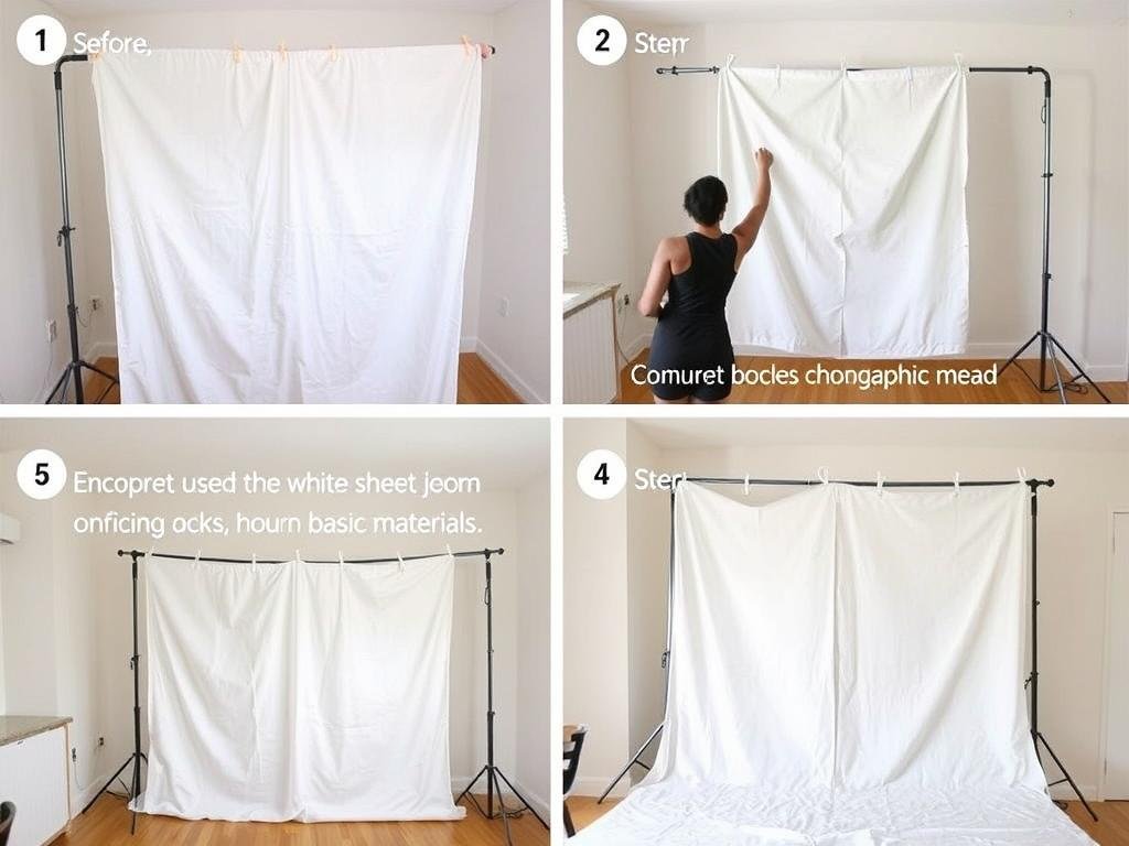 DIY backdrop setup for 23 birthday photoshoot