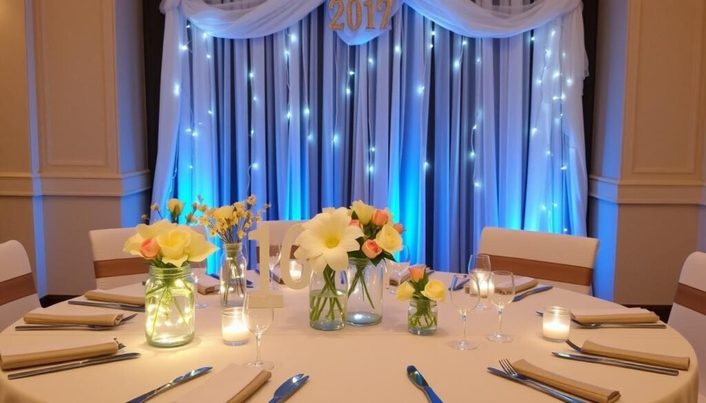 DIY decoration setup for a Sweet 16 DTI party showing handmade elements that look elegant DIY decoration setup for a Sweet 16 DTI party showing handmade elements that look elegant