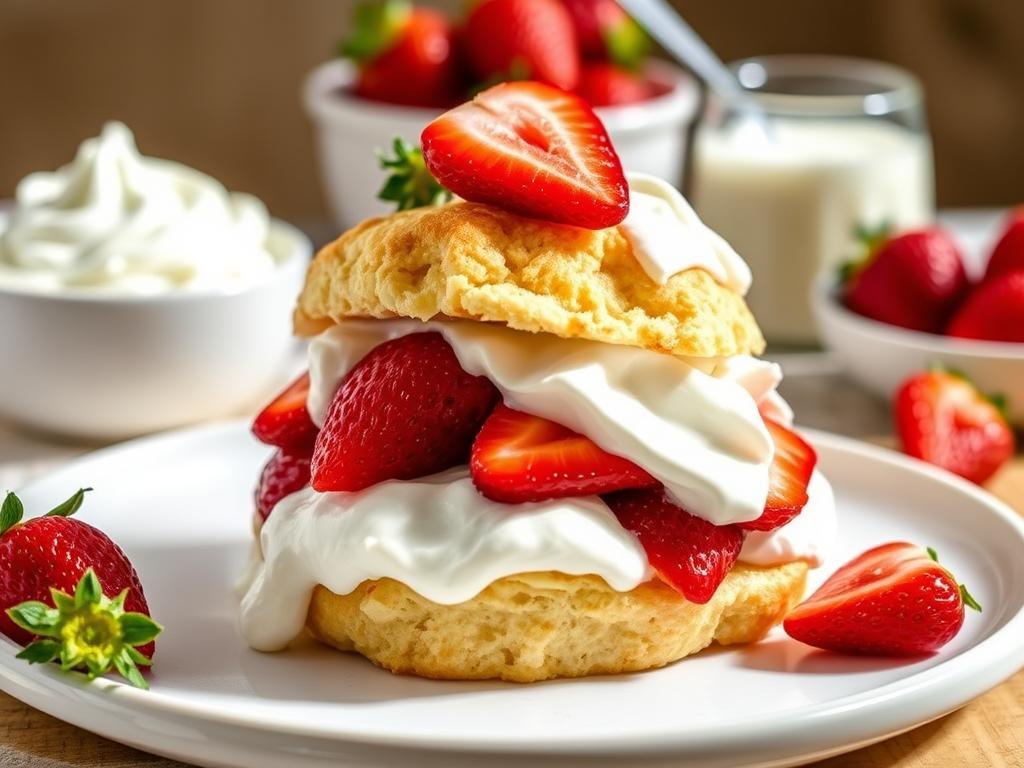 Dairy-free gluten free strawberry shortcake with coconut whipped cream