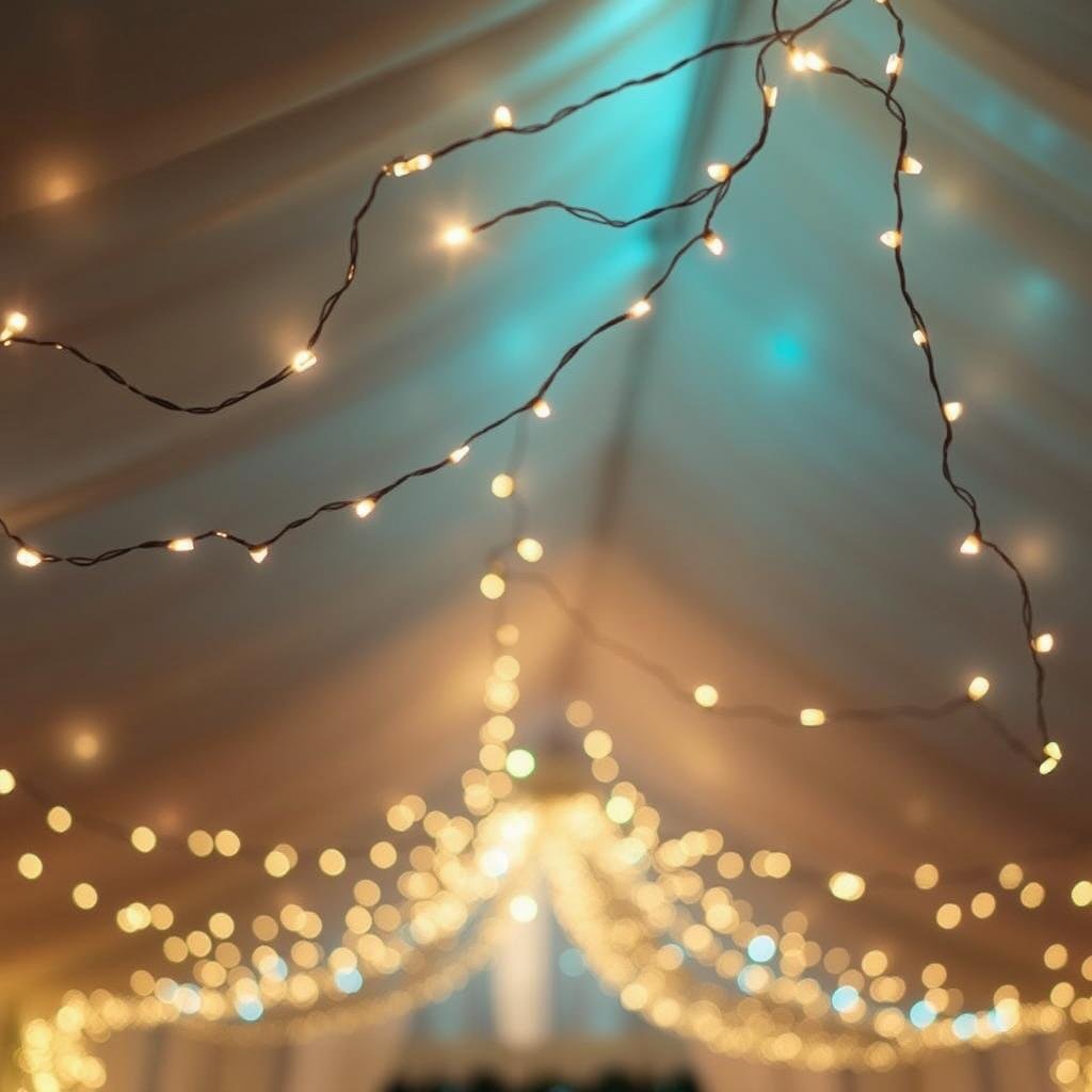 Delicate fairy lights creating magical ambient lighting