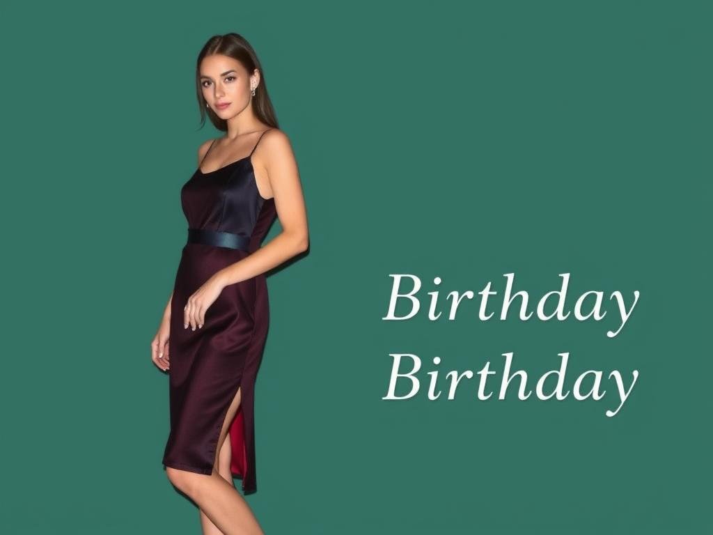 Elegant satin slip dress for 20th birthday dinner