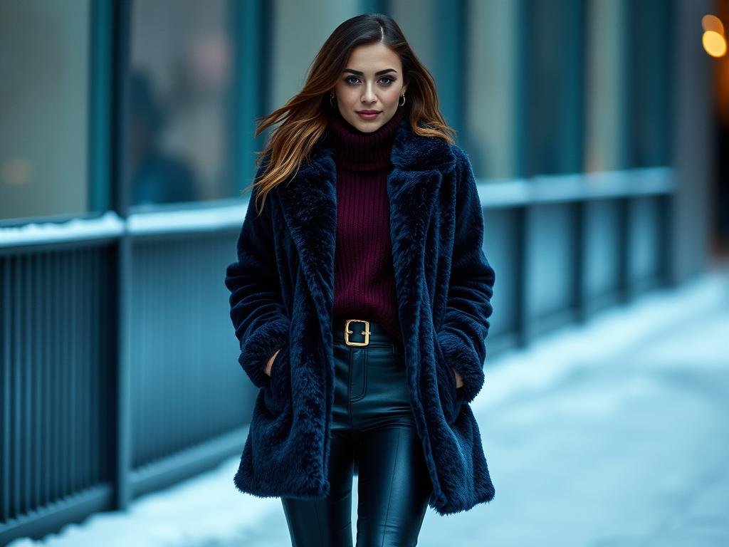 Elegant winter outfit for 20th birthday celebration
