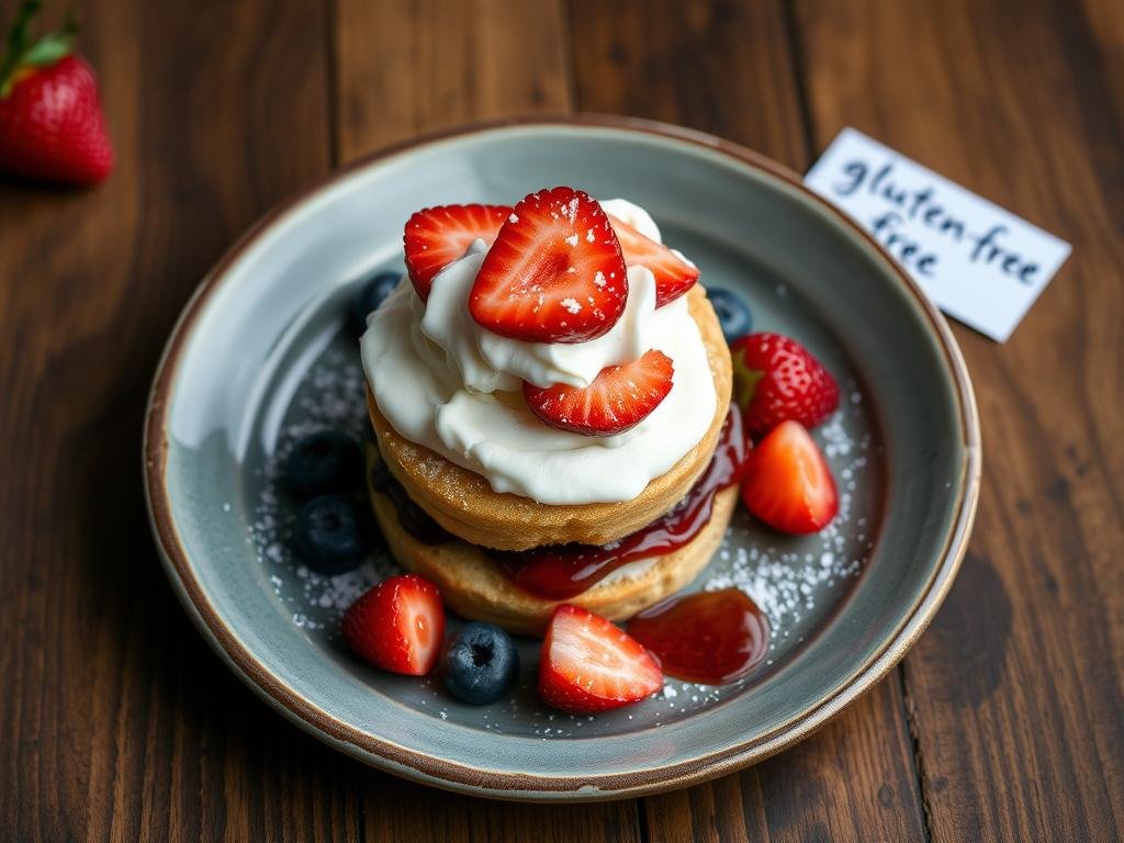Gluten-free version of blueberry muffin strawberry shortcake Gluten-free version of blueberry muffin strawberry shortcake