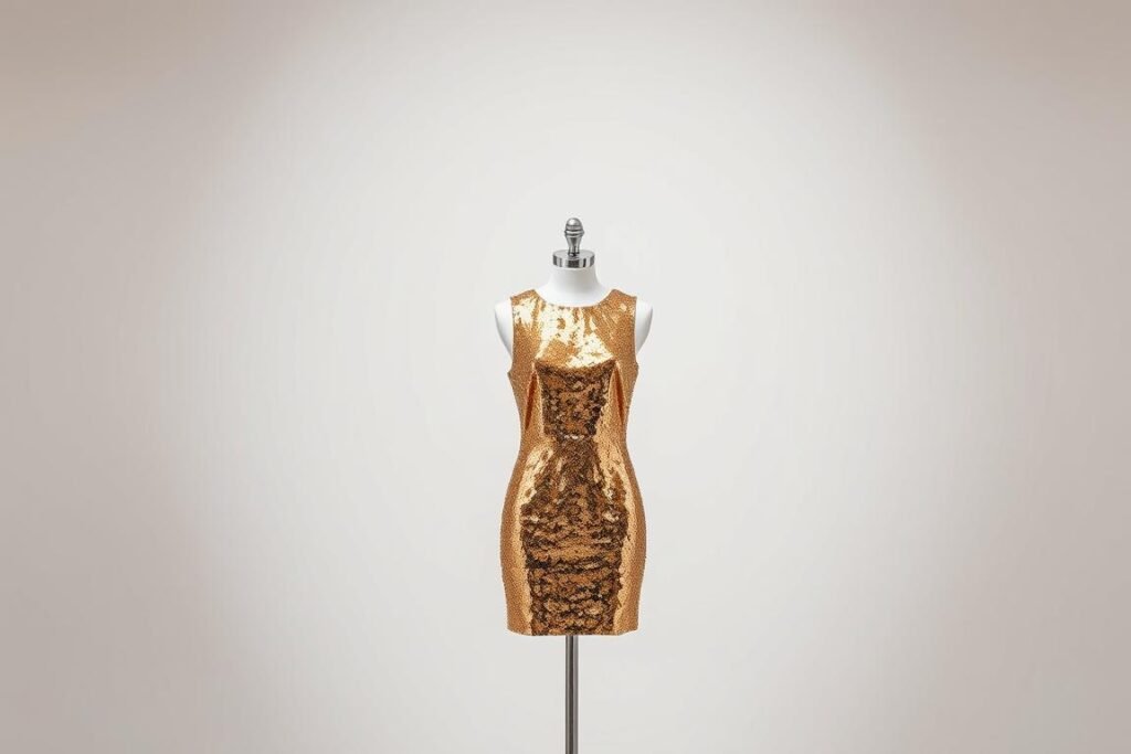 Gold sequin mini dress for 22nd birthday celebration