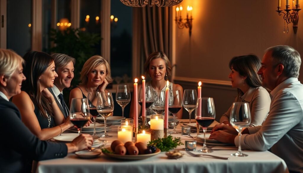 Intimate wine tasting dinner for a 50th birthday celebration