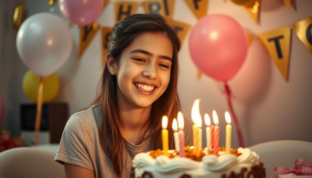 Joyful 17th birthday celebration photoshoot with cake and decorations Joyful 17th birthday celebration photoshoot with cake and decorations