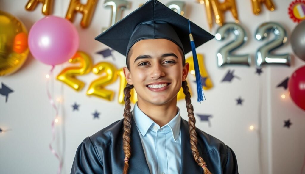 Person celebrating accomplishments on 22nd birthday