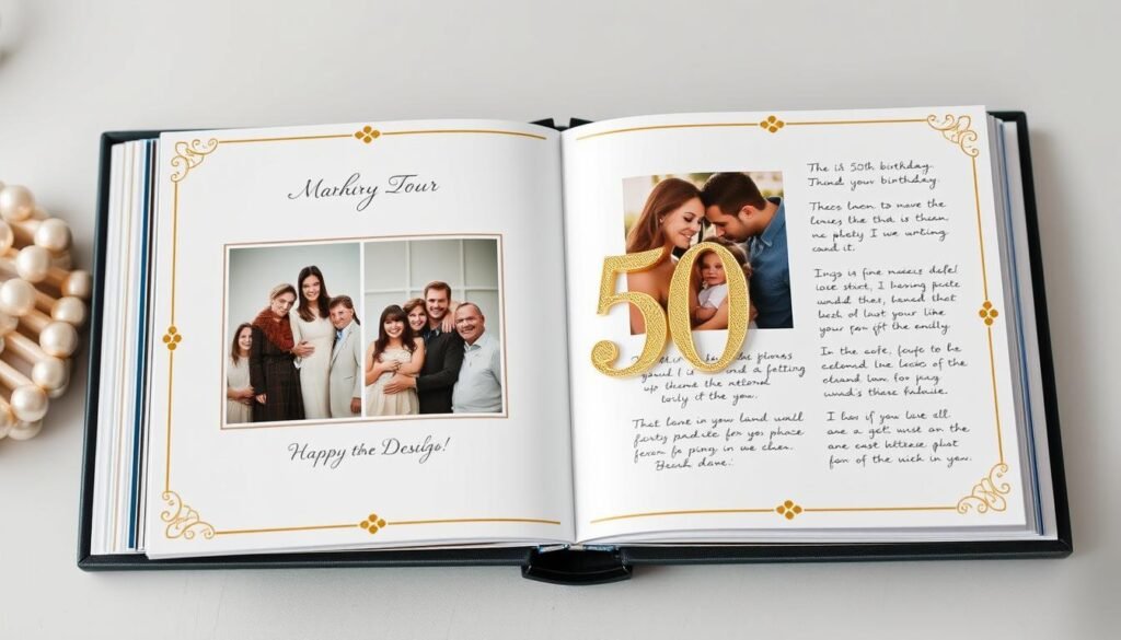 Personalized 50th birthday memory book gift