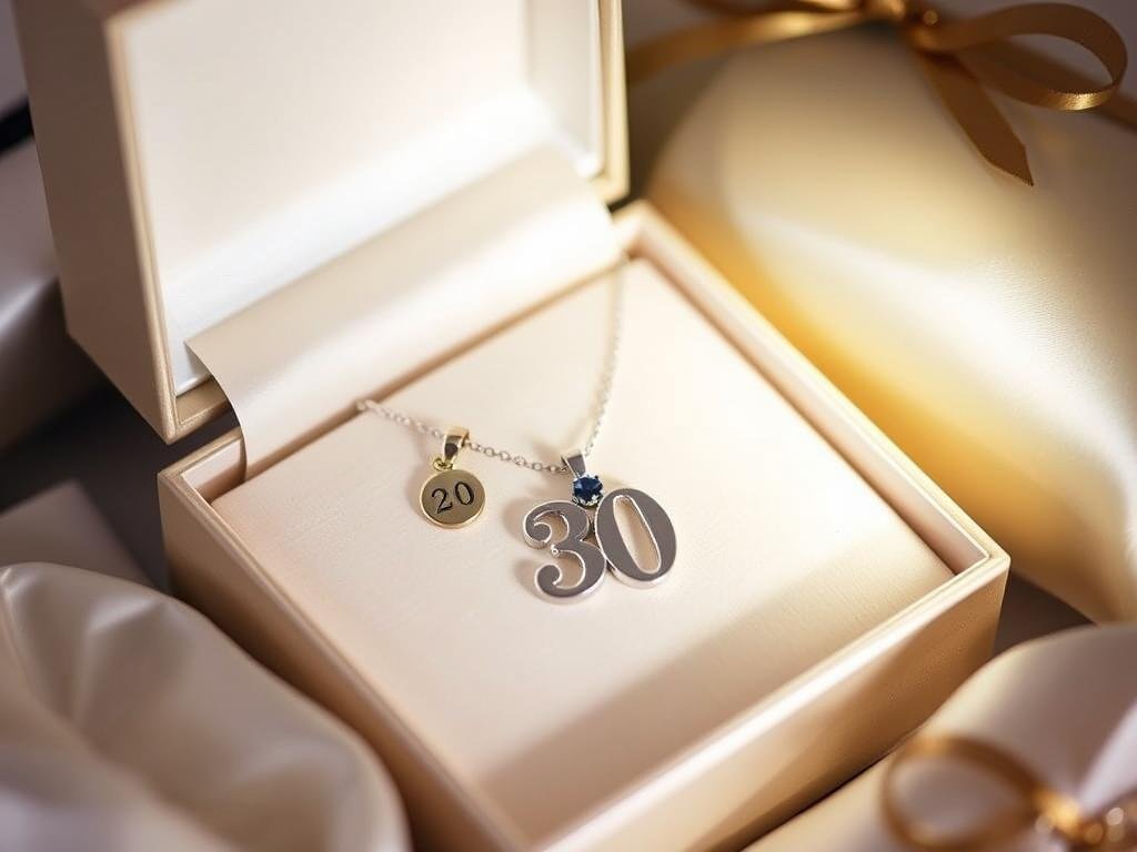 Personalized jewelry gift for 30th birthday with custom birthstone and initial necklace