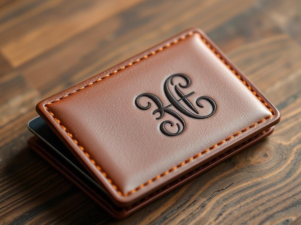 Personalized leather wallet as a 30th birthday gift for men