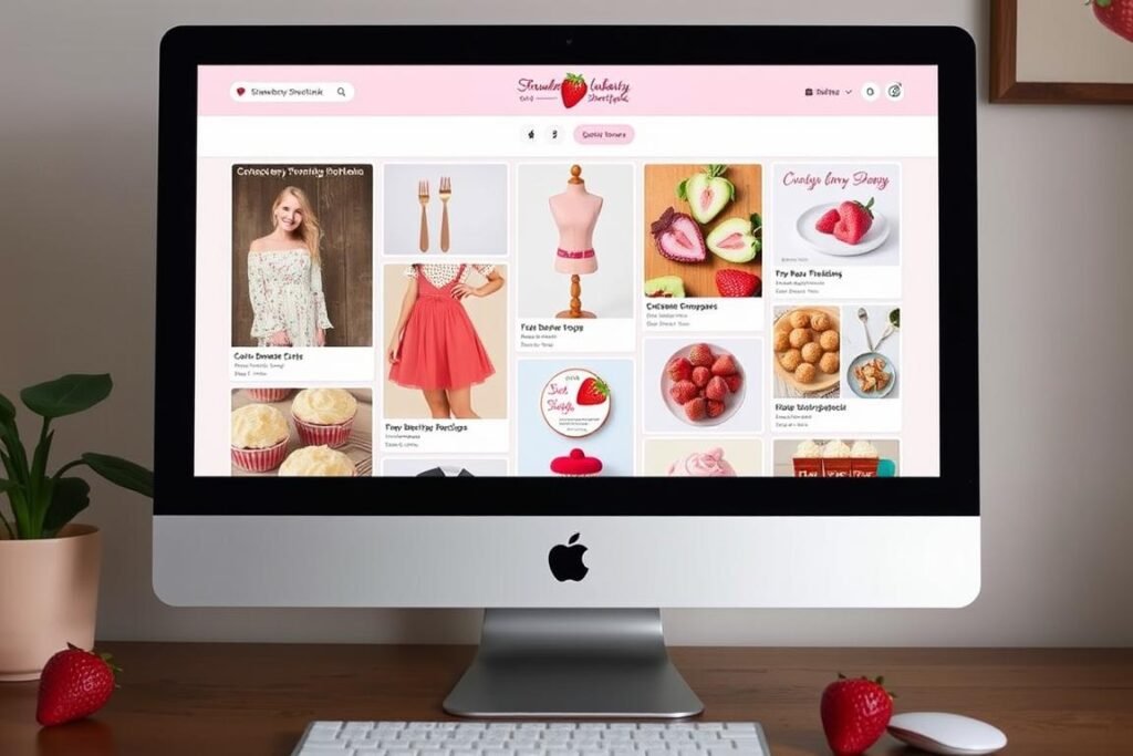 Pinterest board dedicated to strawberry shortcake aesthetic inspiration