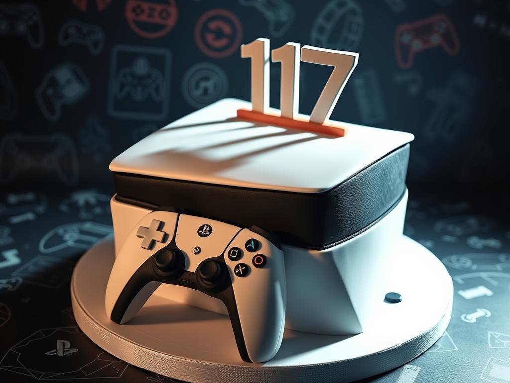 PlayStation or Xbox themed cake with controller and game elements PlayStation or Xbox themed cake with controller and game elements