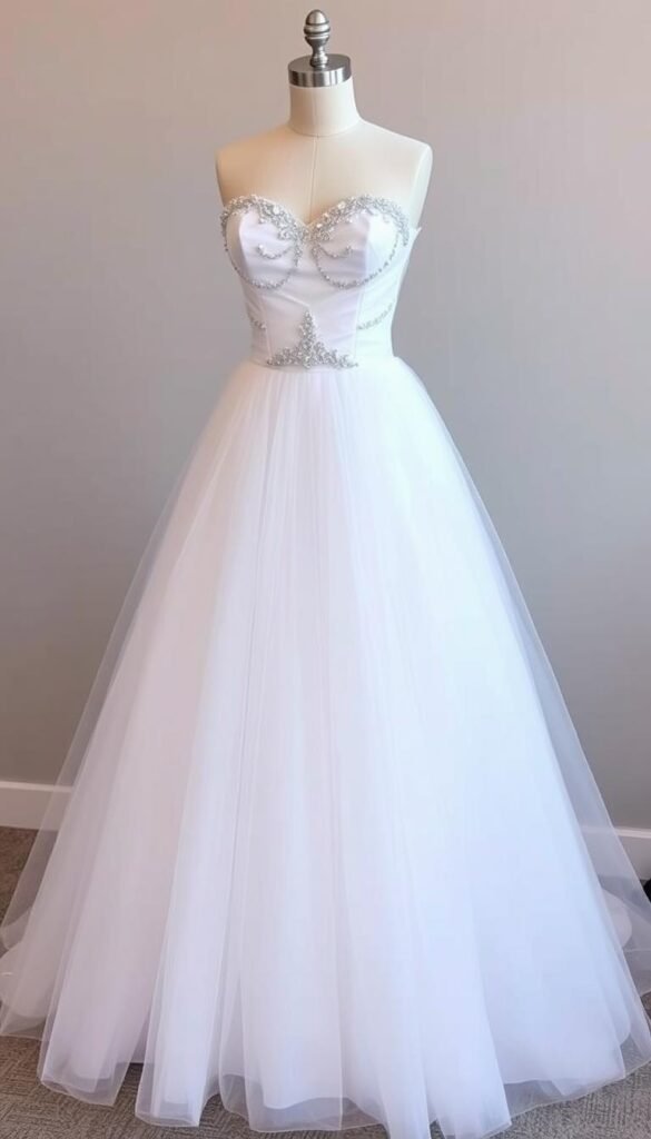 Princess ball gown Sweet 16 dress with full skirt