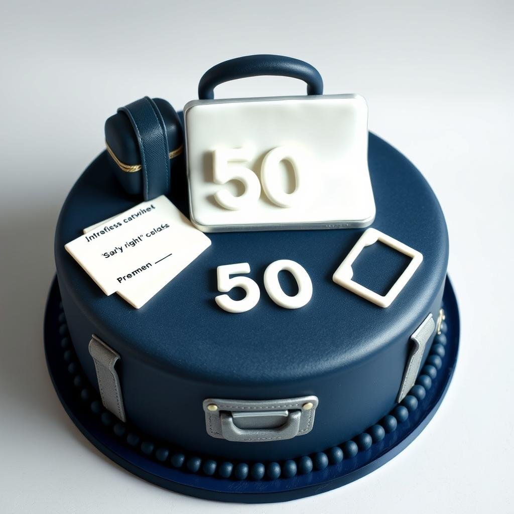 Professional career-themed 50th birthday cake for men