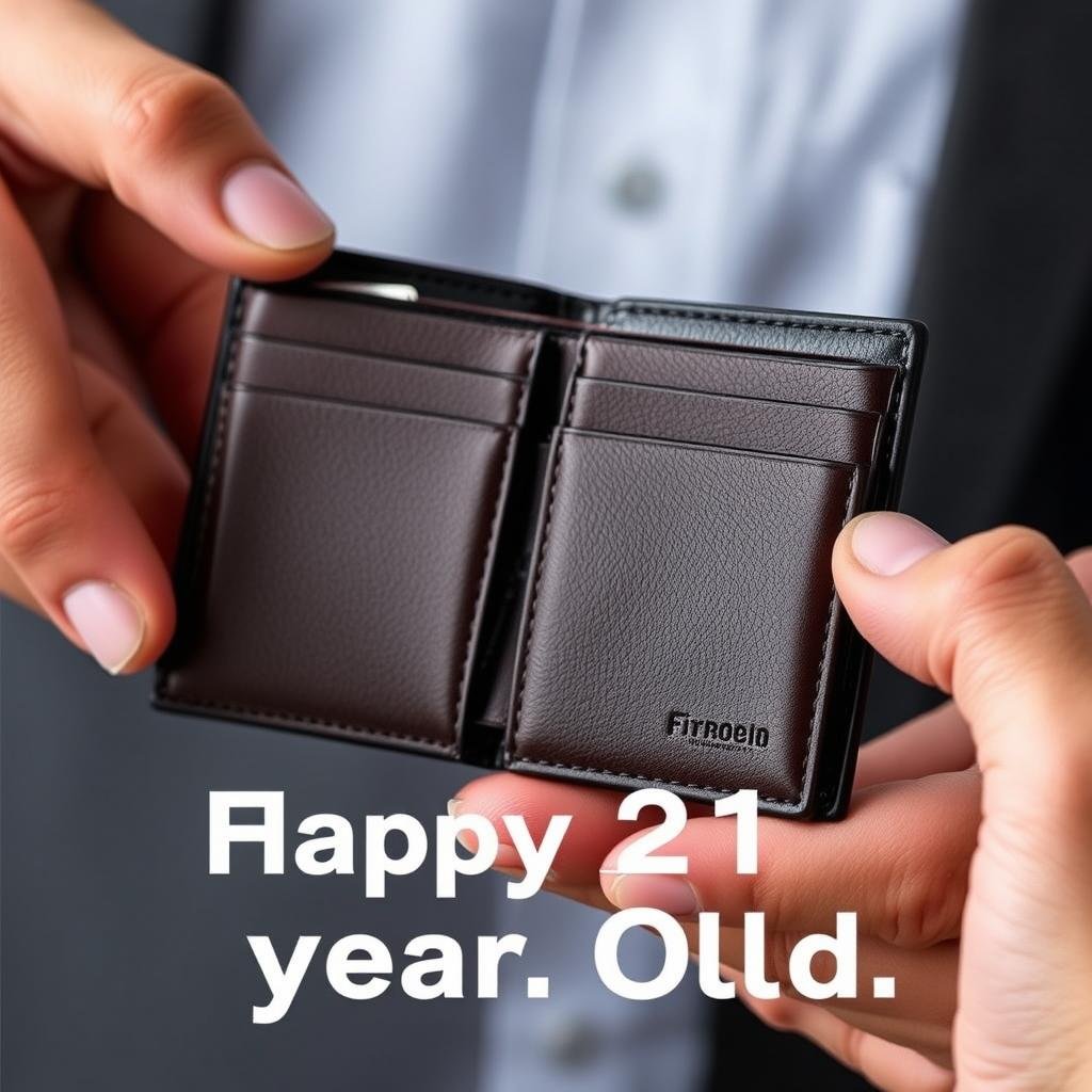 Quality leather wallet or card case as 21st birthday gift