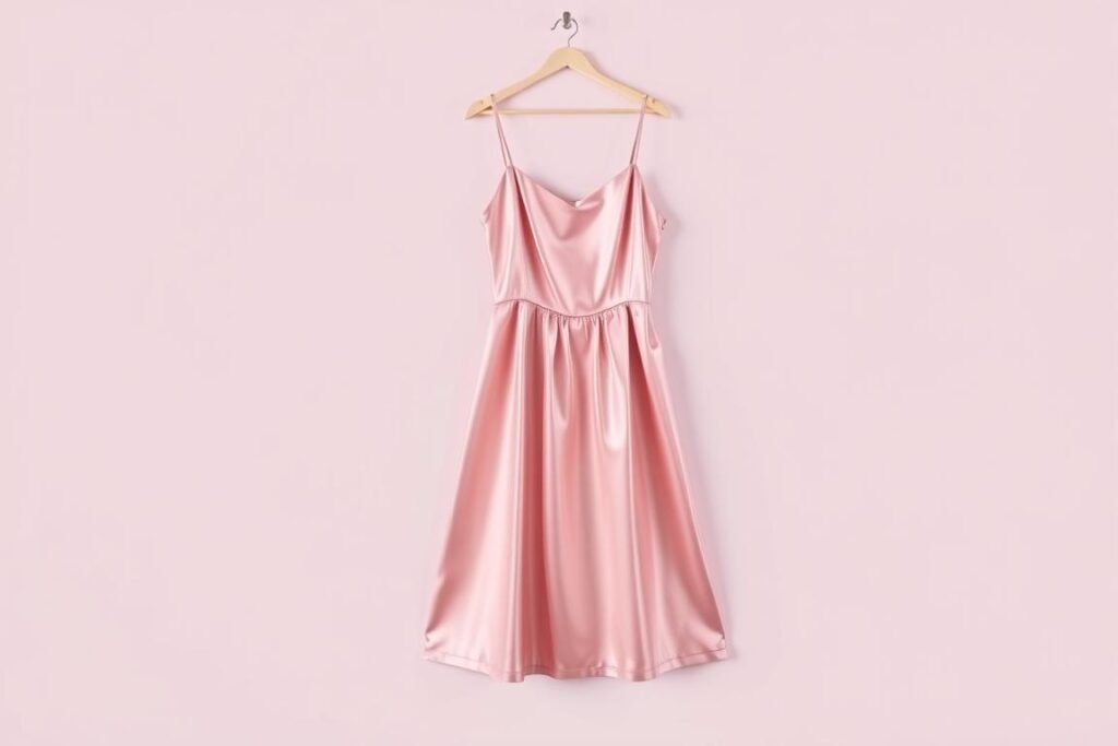 Satin slip dress in pink for 22nd birthday