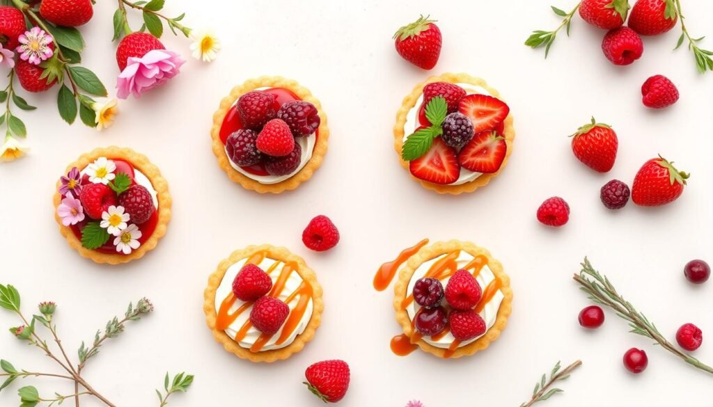 Seasonal variations of raspberry tart strawberry shortcake for different occasions