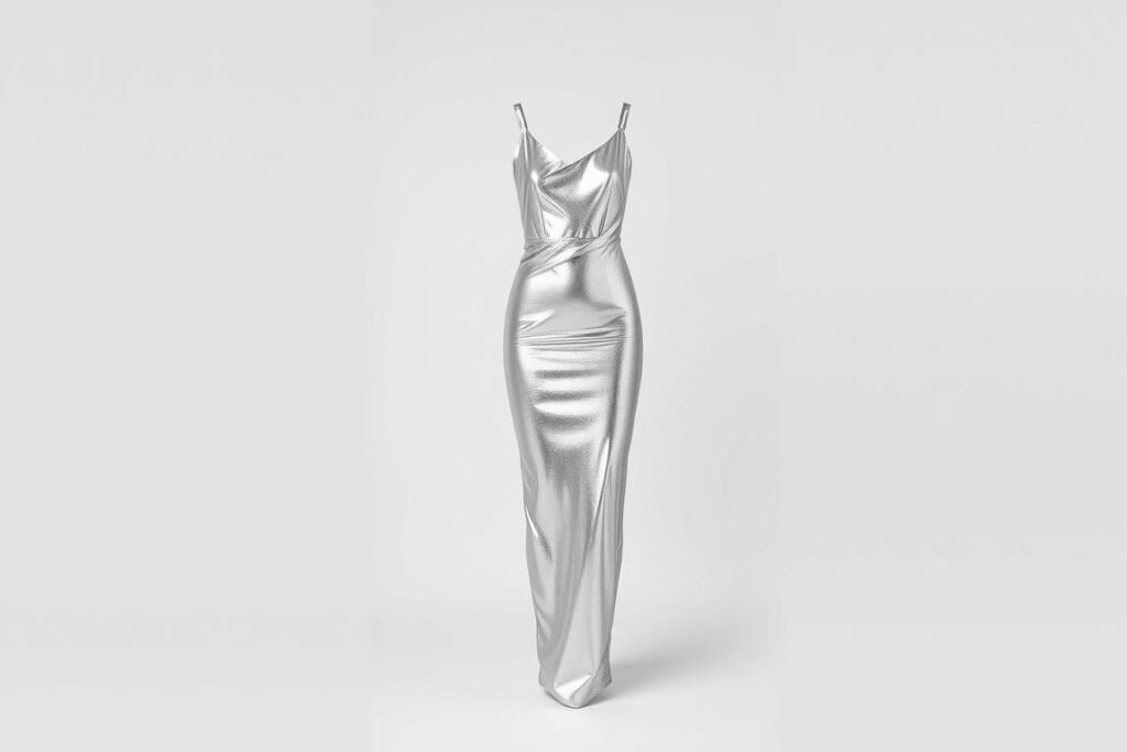 Silver metallic bodycon dress for 22nd birthday