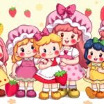Strawberry Shortcake and friends characters from different generations of the franchise