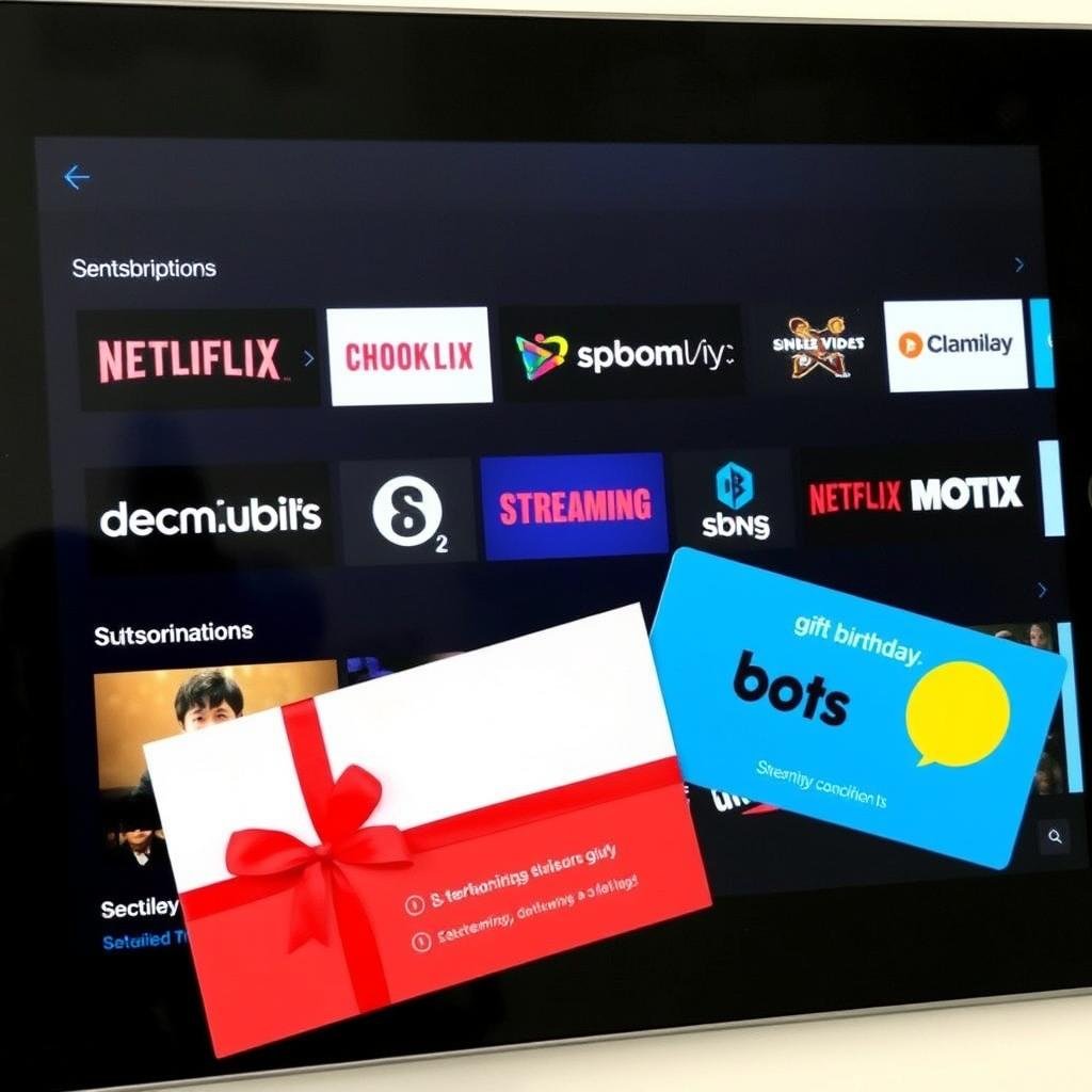 Streaming service subscription as 21st birthday gift