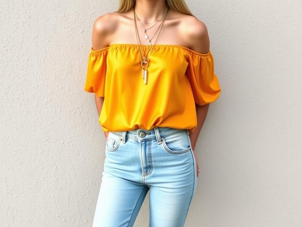 Stylish casual outfit for 16th birthday with trendy jeans and statement top