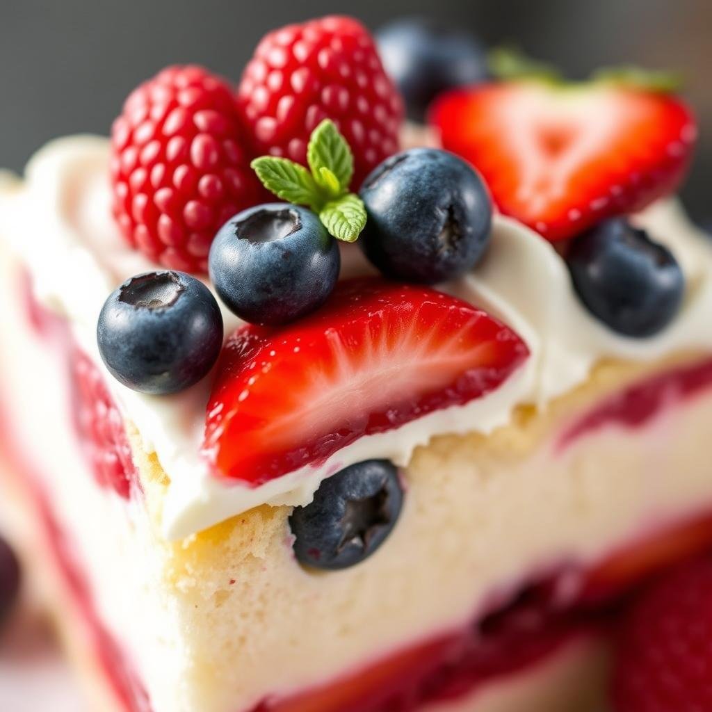 Triple berry variation of raspberry tart strawberry shortcake