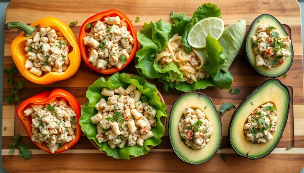 Tuna pasta salad served in various creative ways