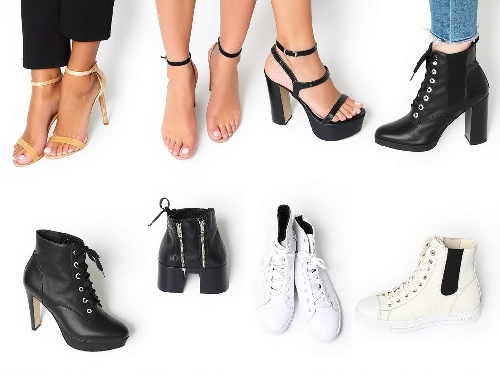 Various footwear options for 17th birthday outfits