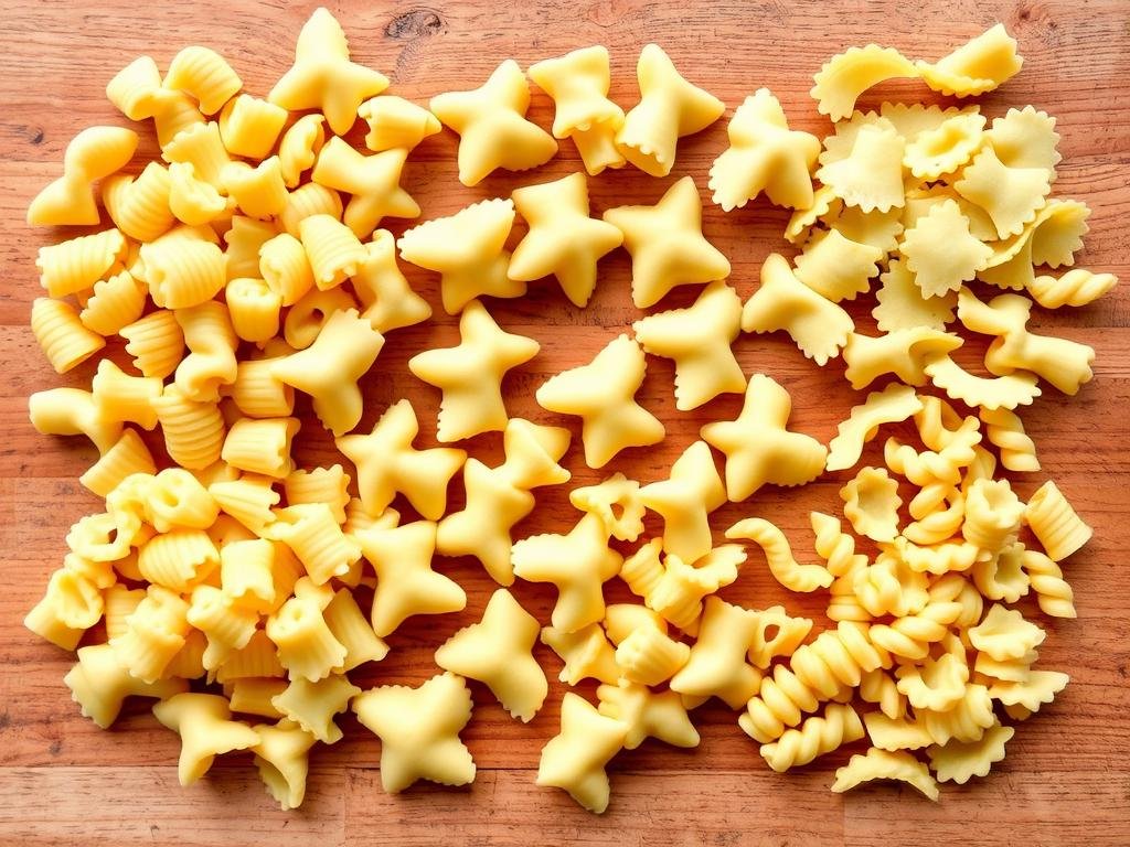 Various pasta shapes ideal for creamy pasta salad recipes