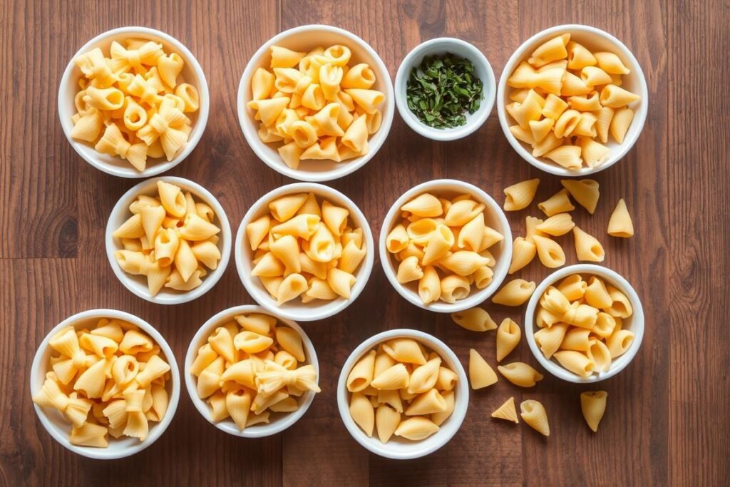 Various pasta shapes ideal for pasta salad with Italian dressing Various pasta shapes ideal for pasta salad with Italian dressing