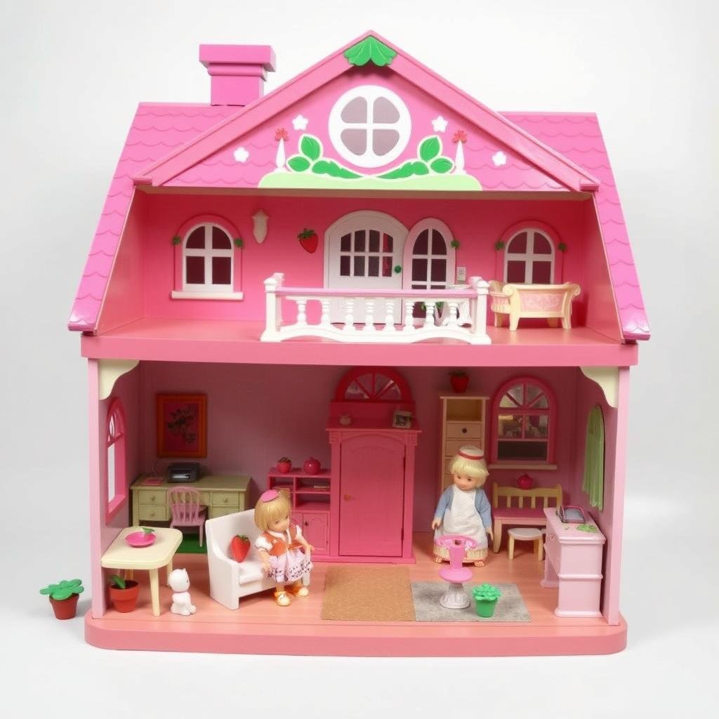 Vintage Strawberry Shortcake Berry Happy Home dollhouse from 1983