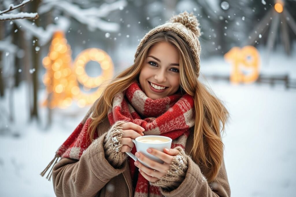 Winter 19th birthday photoshoot with snow