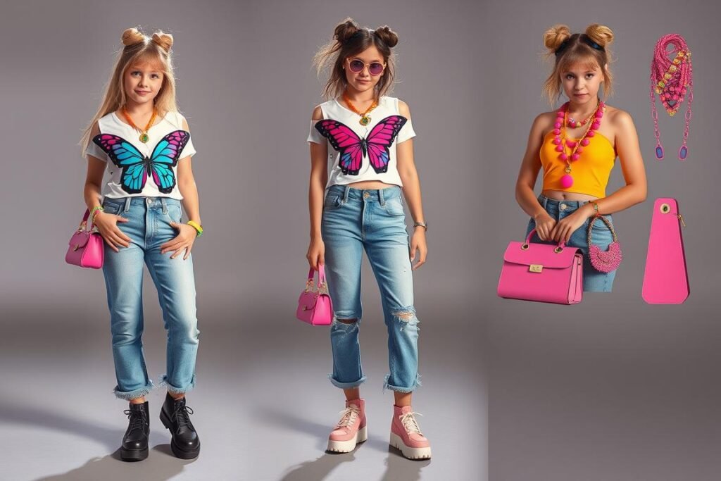 Y2K inspired outfit for 16th birthday with trendy 2000s elements and modern twist