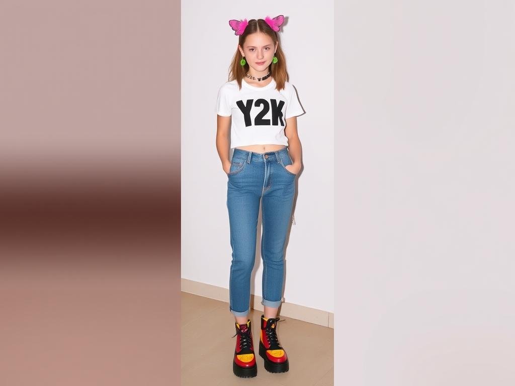 Y2K inspired outfit for 20th birthday theme party