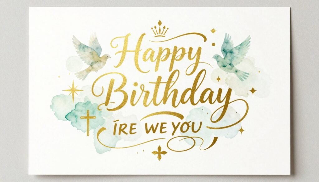 A beautiful birthday blessing card or wall art with a spiritual message for a sister