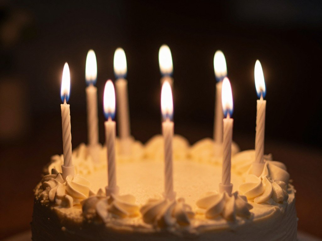 A beautifully lit birthday cake with candles for a happy birthday Instagram story A beautifully lit birthday cake with candles for a happy birthday Instagram story