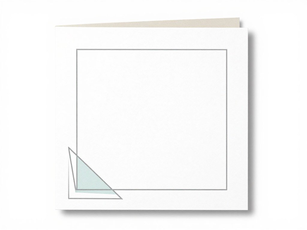 A clean, minimalist handmade birthday card with a simple geometric design and limited color palette A clean, minimalist handmade birthday card with a simple geometric design and limited color palette