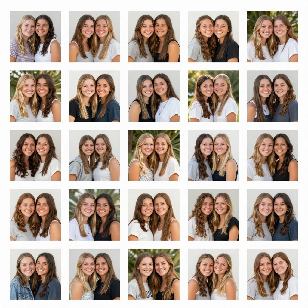 A collection of friend photos perfect for a social media birthday tribute