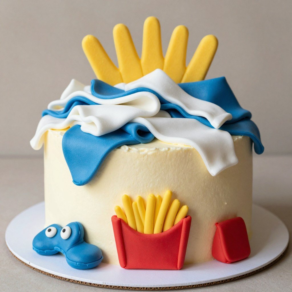 A creatively designed funny birthday cake that looks like something unexpected, perfect for a funny happy birthday surprise A creatively designed funny birthday cake that looks like something unexpected, perfect for a funny happy birthday surprise