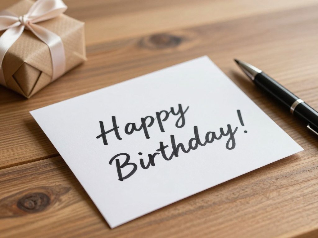 A handwritten birthday card with happy birthday brother from sister message inside, placed next to small wrapped gifts A handwritten birthday card with happy birthday brother from sister message inside, placed next to small wrapped gifts
